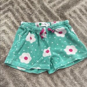 Mini Boden Teal Floral Kids Shorts